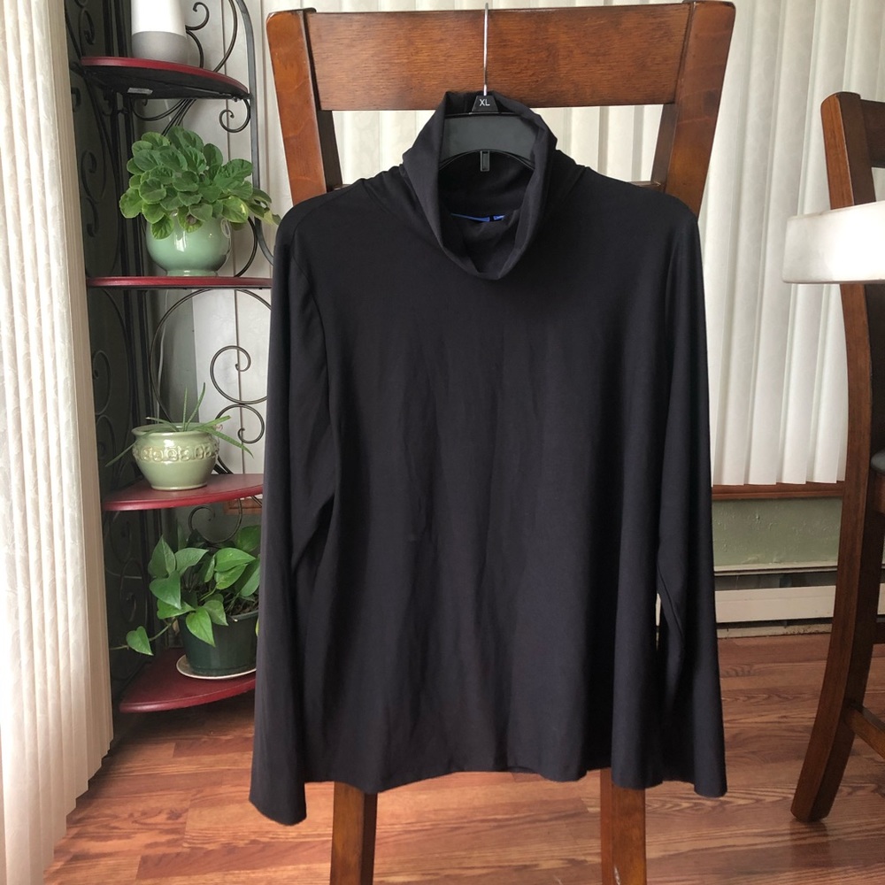 Apt. 9 Mineral Black Turtleneck Long Sleeve Shirt